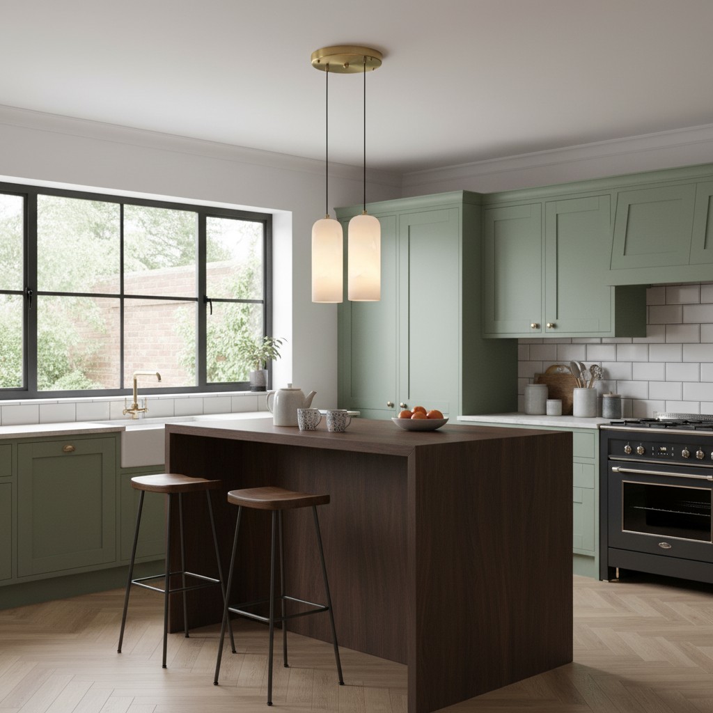 Monty pendant light installed in a kitchen