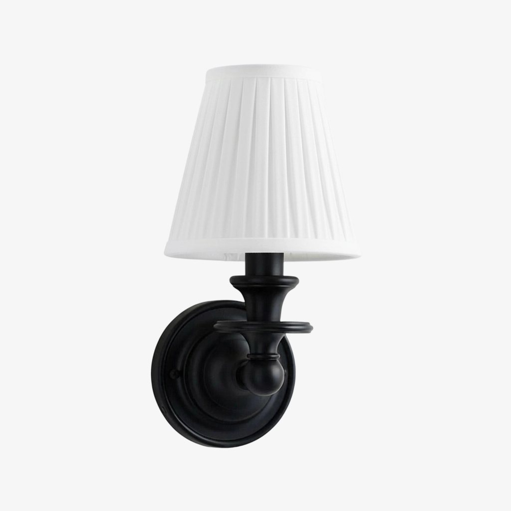 Pleated shade wall sconce option