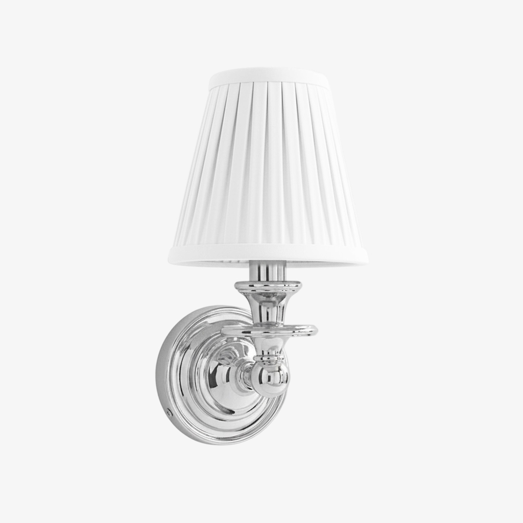 Pleated shade wall sconce option