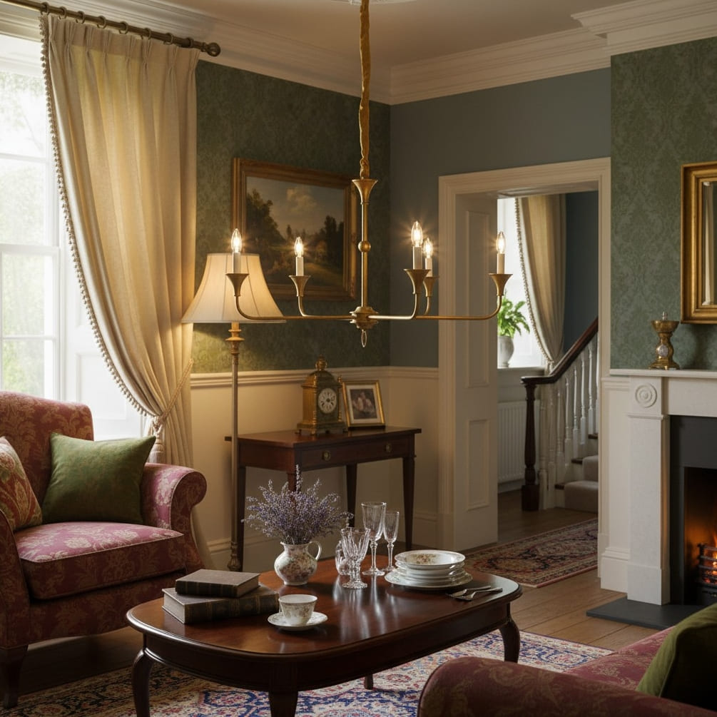 Elara chandelier in dining room