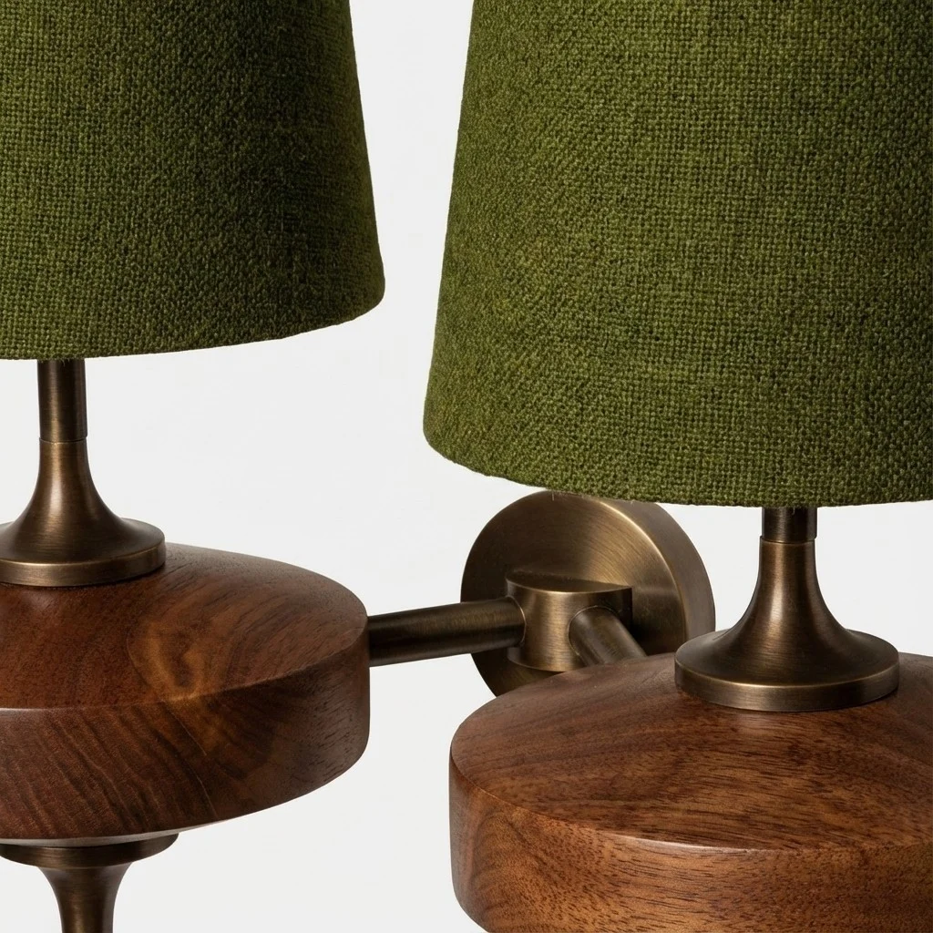 Luvora wall light double arm shade detail
