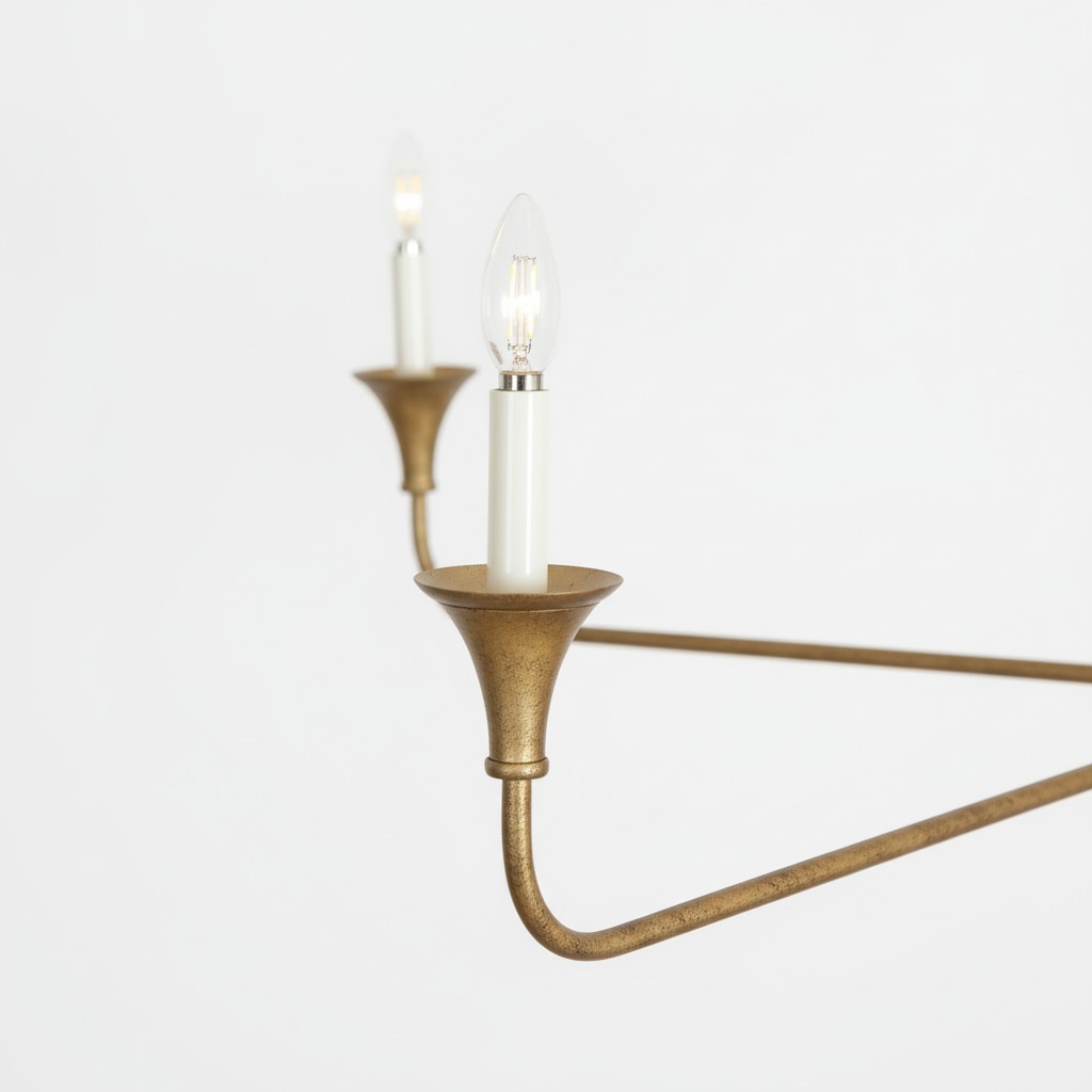 Elara chandelier candle holder detail