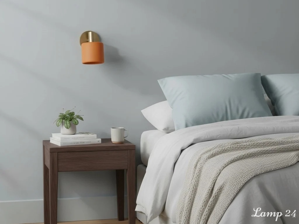 Cerova wall light beside a bed