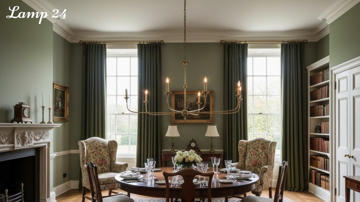 Elara chandelier in a classic dining room