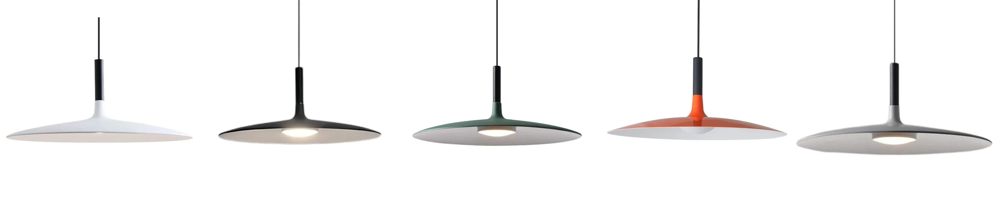 Large Disc Industrial Pendant Light color options