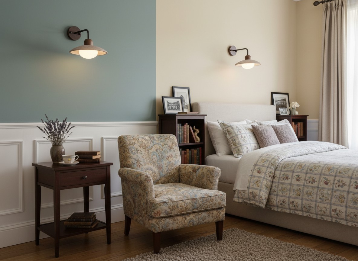 Travertine Wall Lamp in a bedroom scene