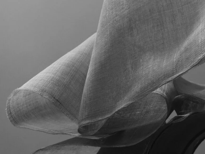 Linen fabric fold detail
