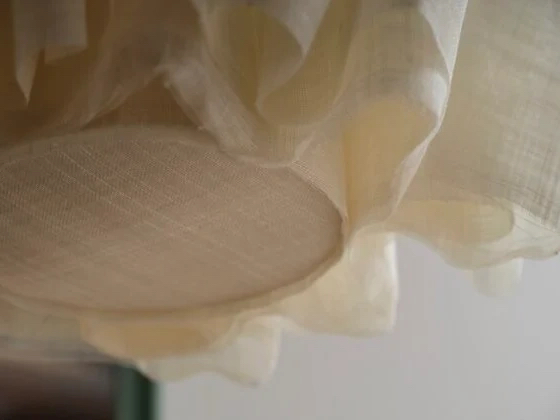 Pendant light underside fabric detail
