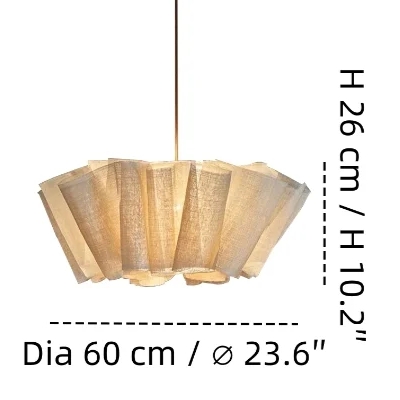 Medium pendant light size diagram