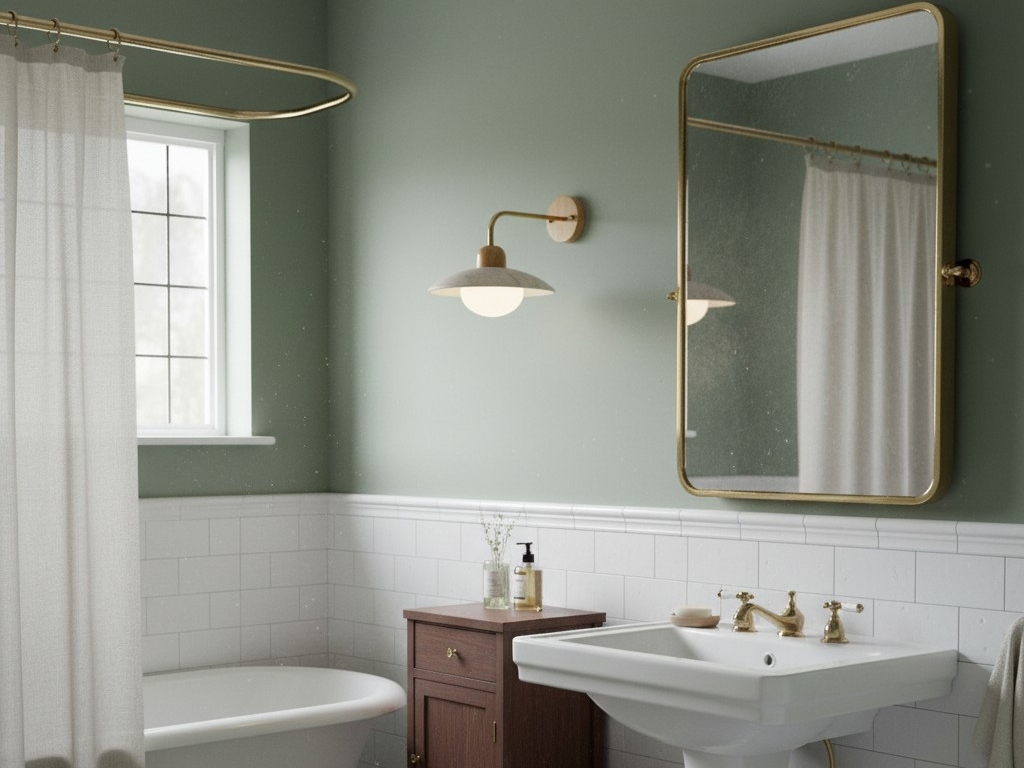 Travertine Wall Lamp in a bathroom setting