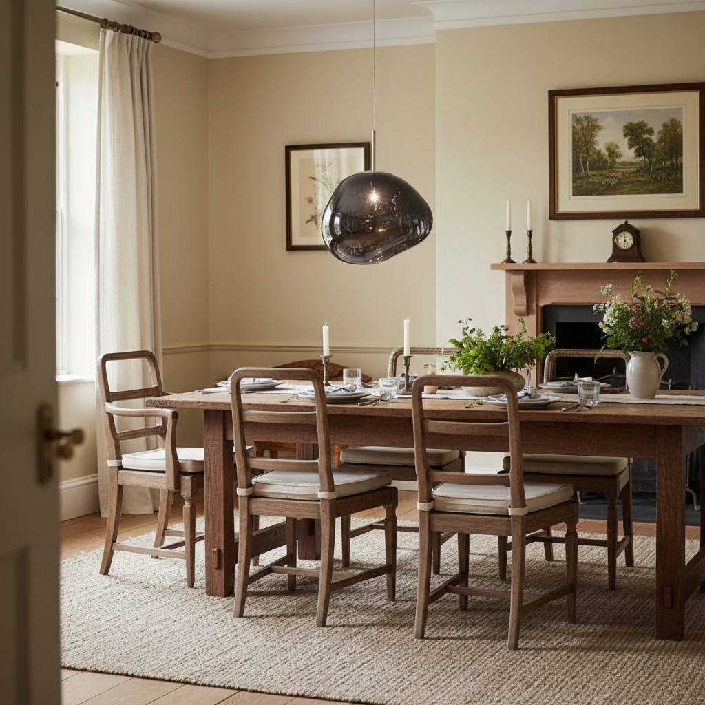 Smoke Melt pendant light in a dining room