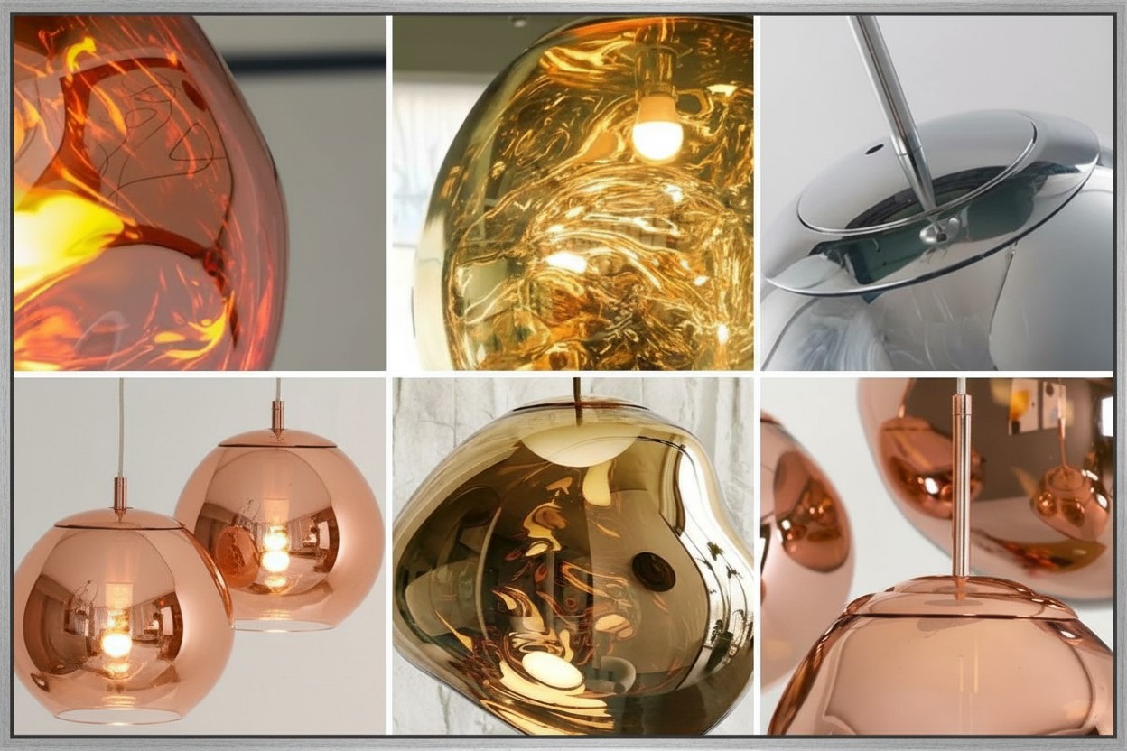 Detailed images of the Melt pendant light