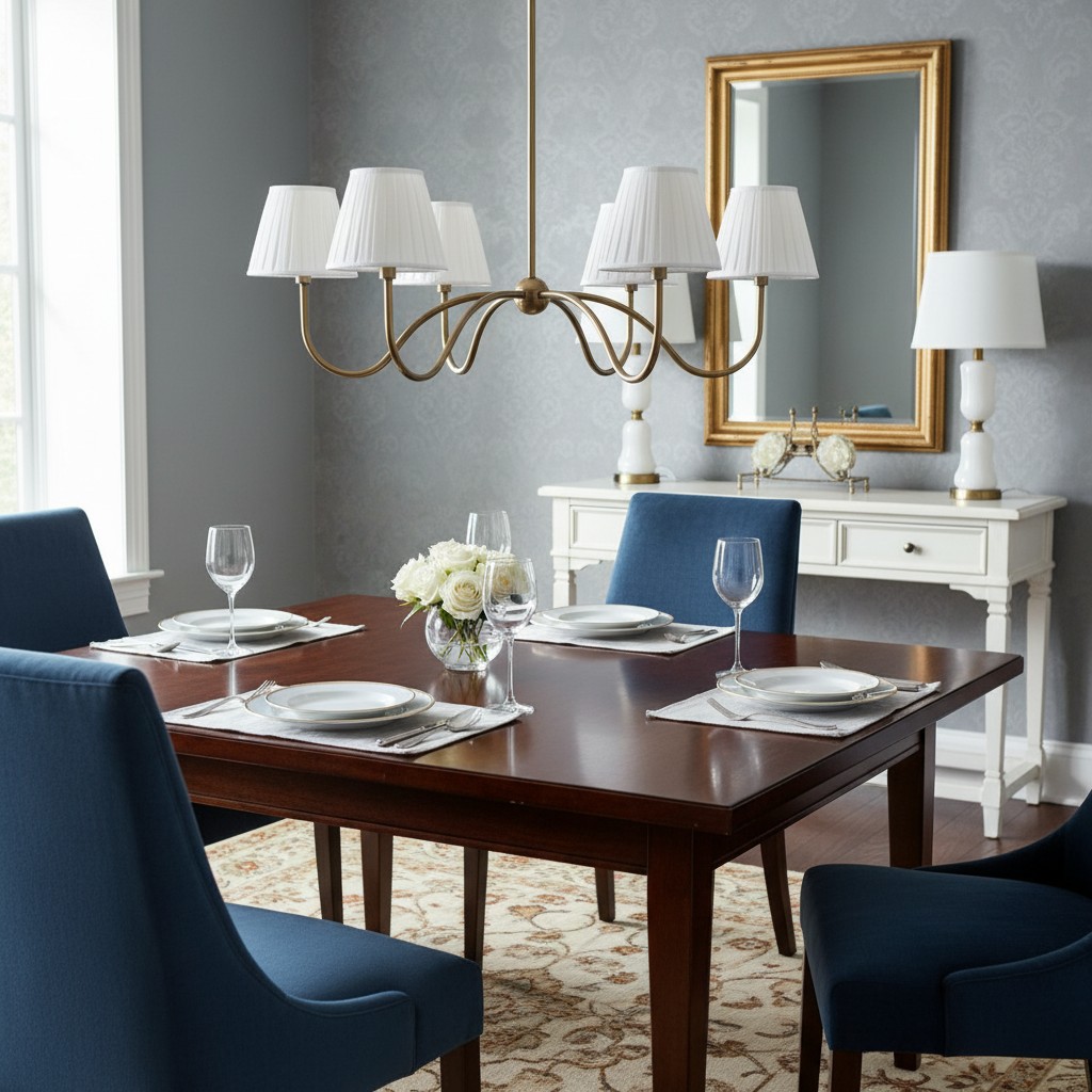 Luvora chandelier over a dining table