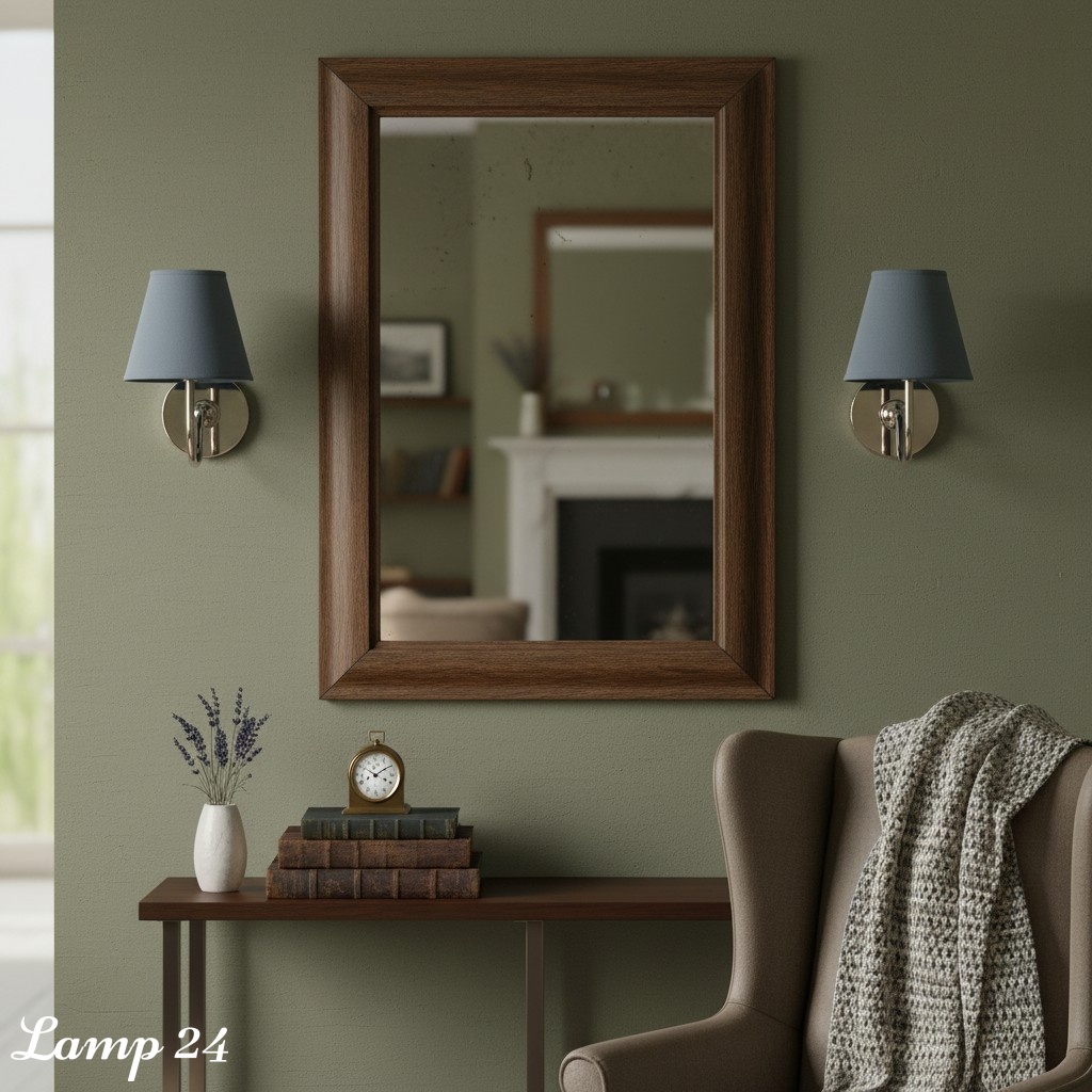 Mirror wall lamp scene display