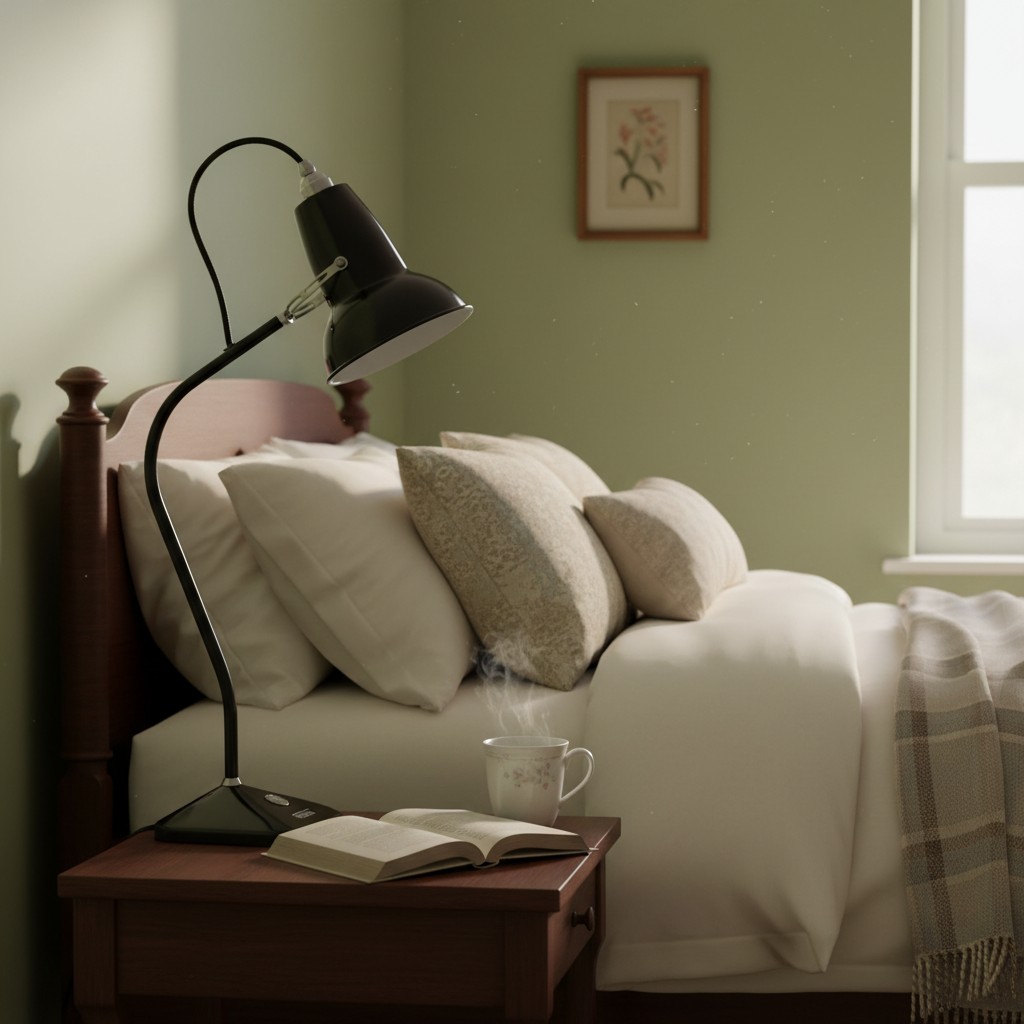 Mini table lamp bedside scene