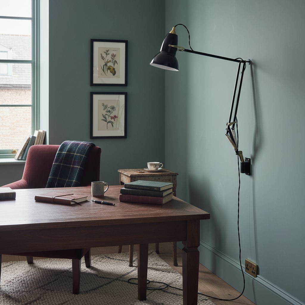 Wall lamp in room