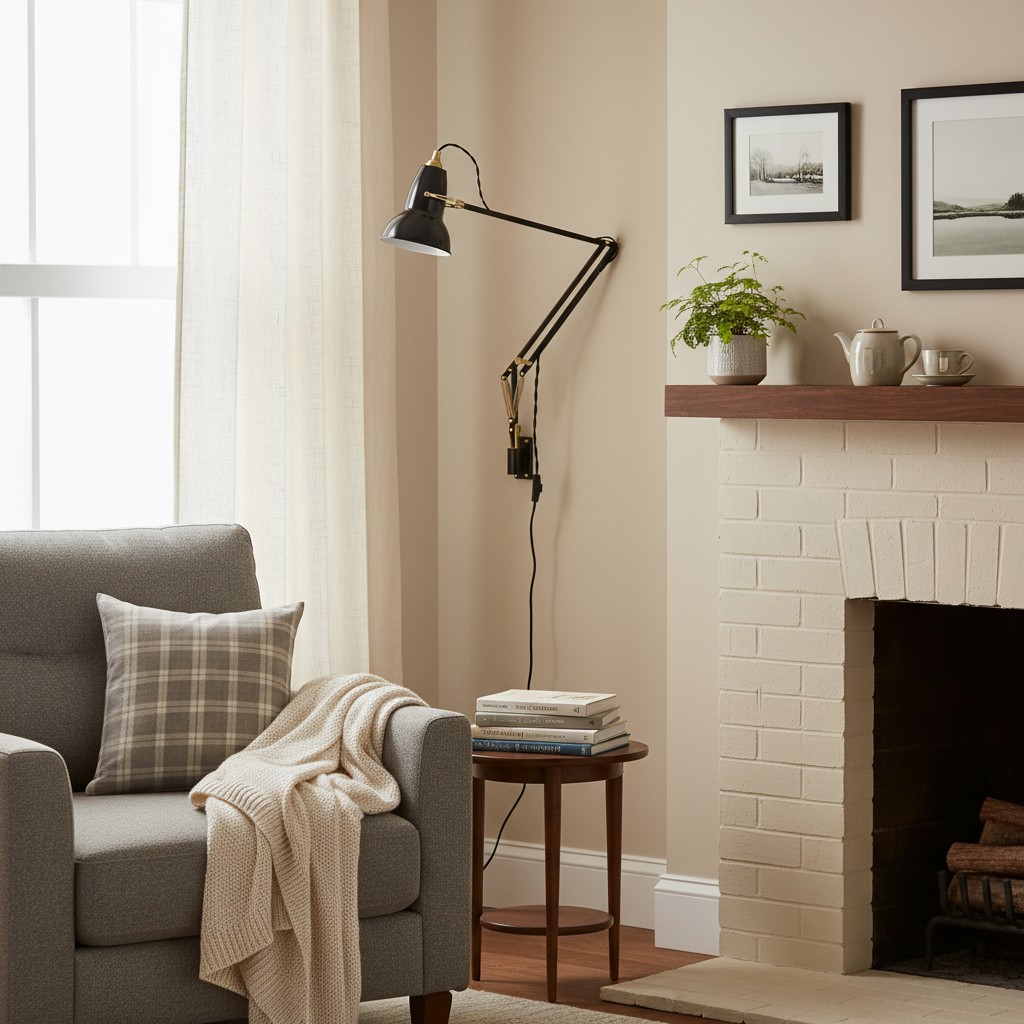 Wall lamp in room