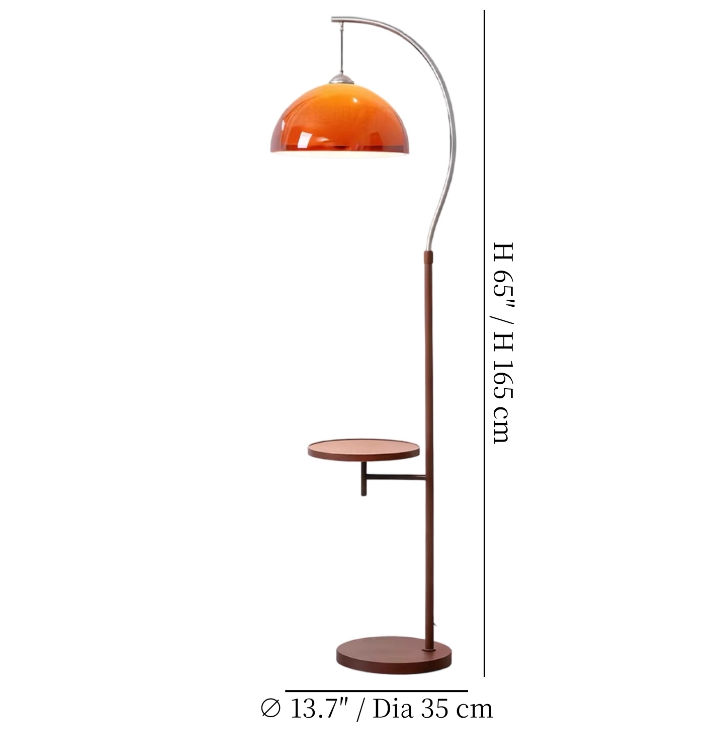 Lampada da terra Sunset stile B dimensioni