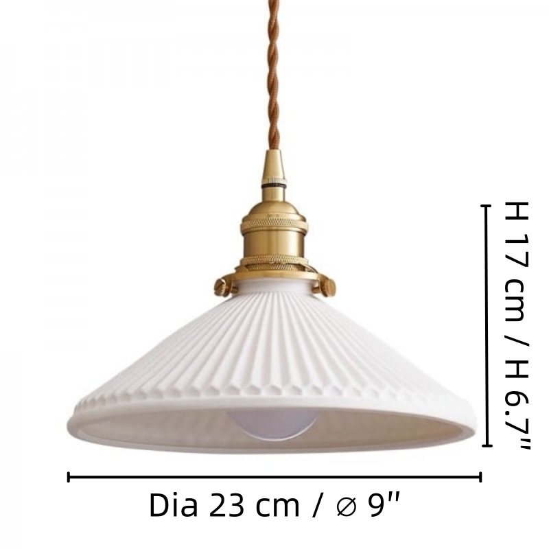 Veloria pendant light dimensions diagram