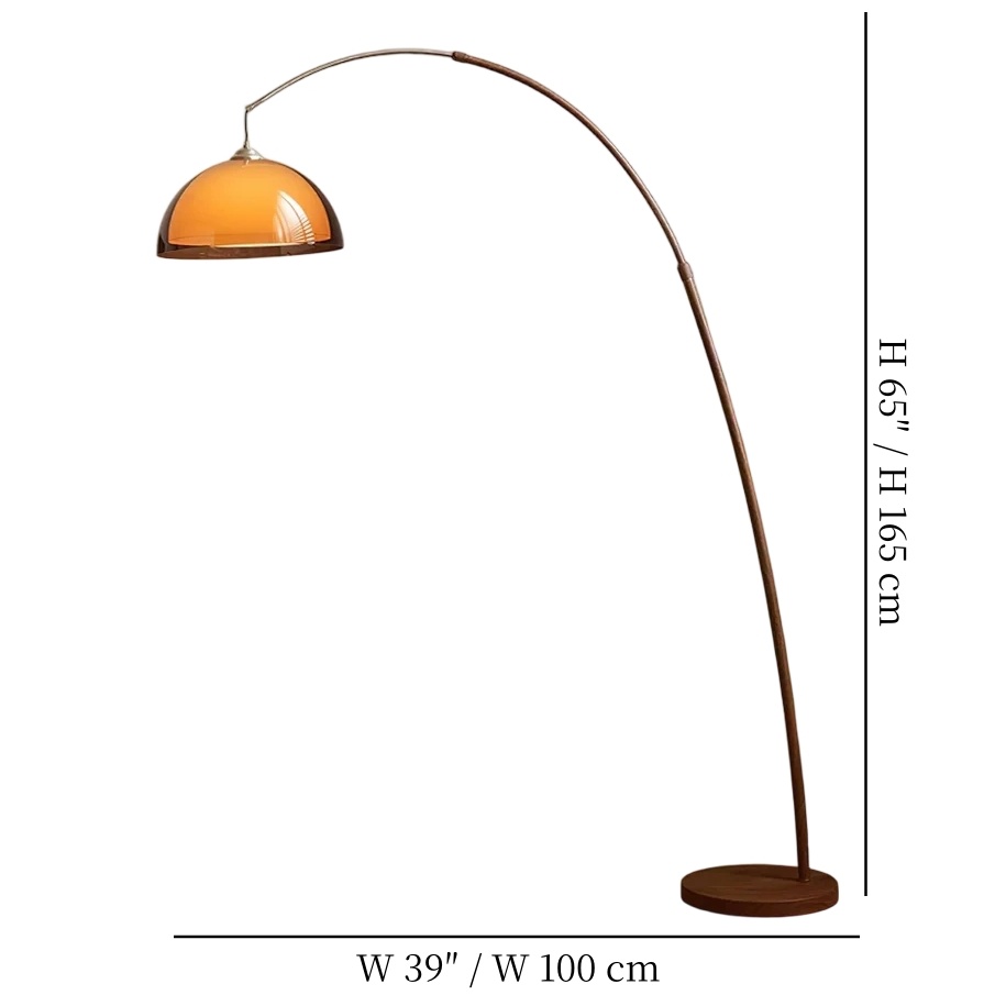 Lampada da terra Sunset stile C dimensioni