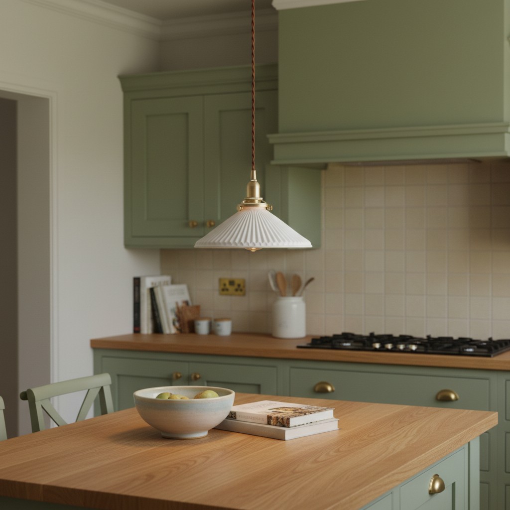 Veloria pendant light above a kitchen table