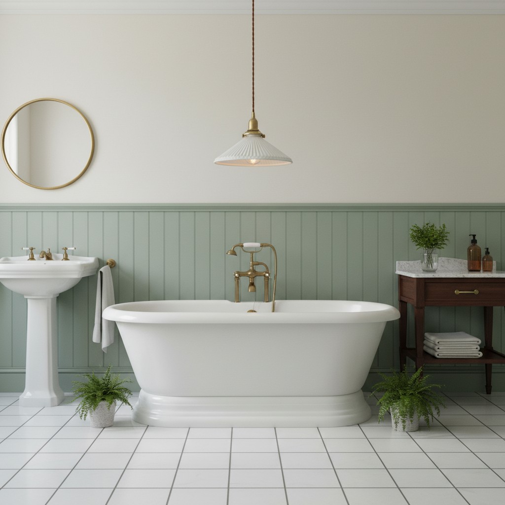 Veloria pendant light in a bathroom scene