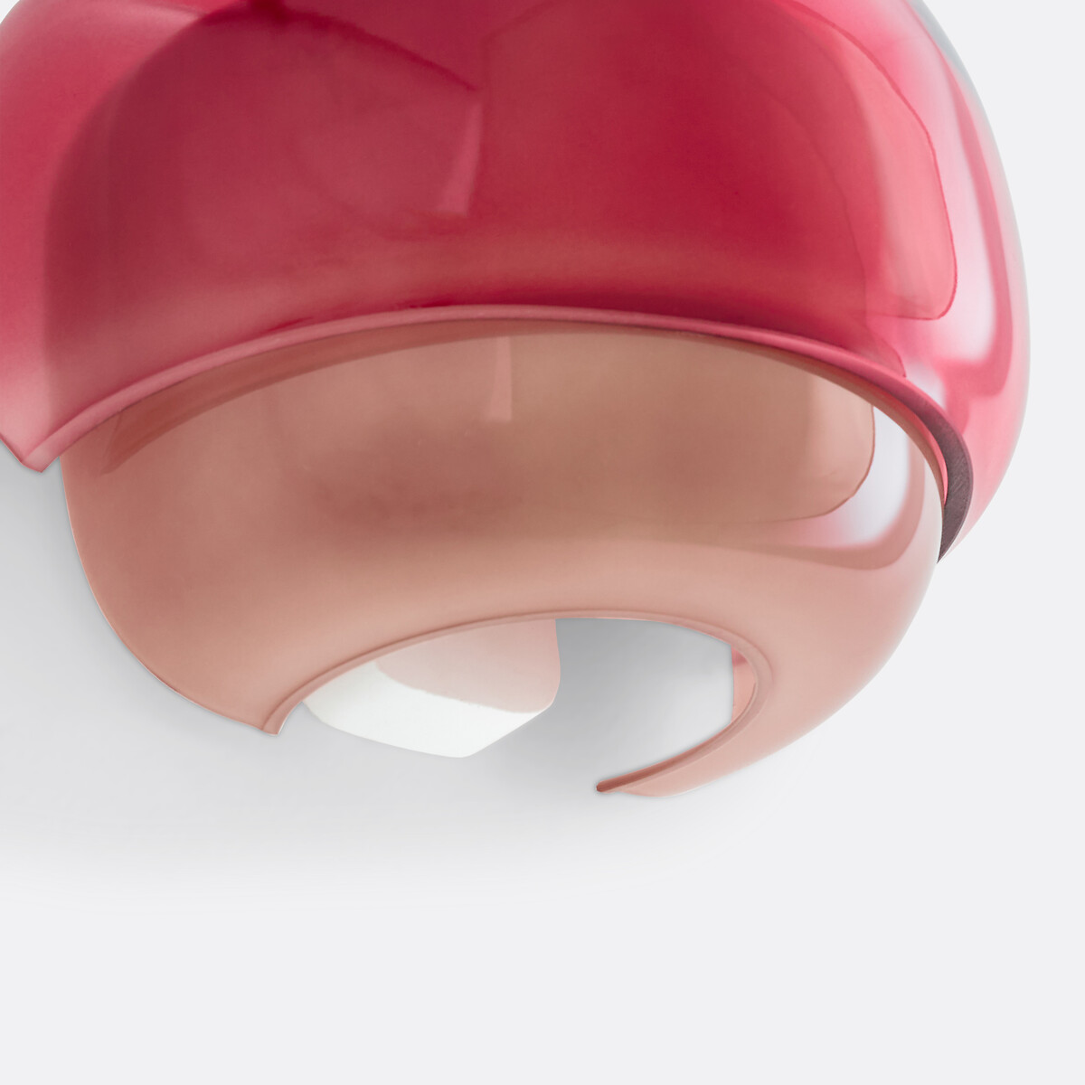 Pink layered glass shade detail