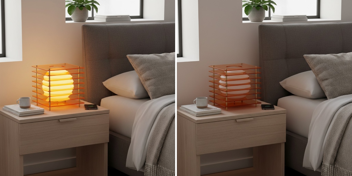 Turn off and on lighting effect comparison