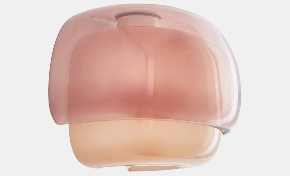 Nude colored glass shade