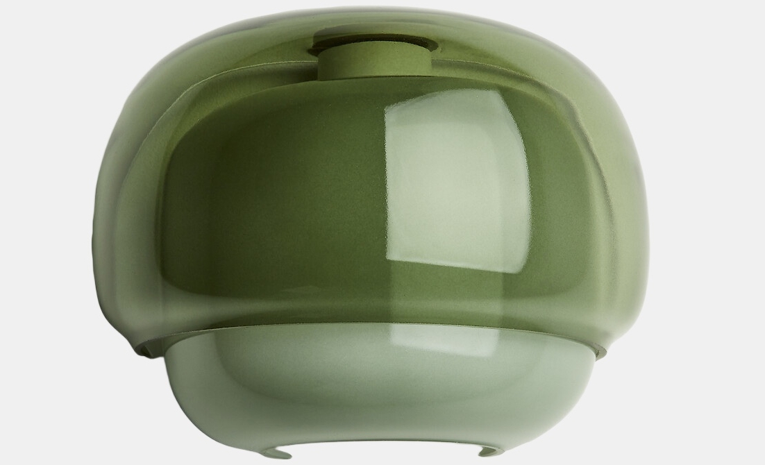 Green colored glass shade