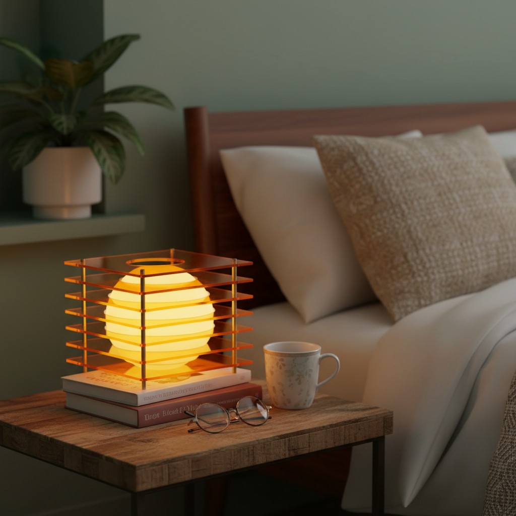 Sunset Moon Table Lamp in a bedroom scene