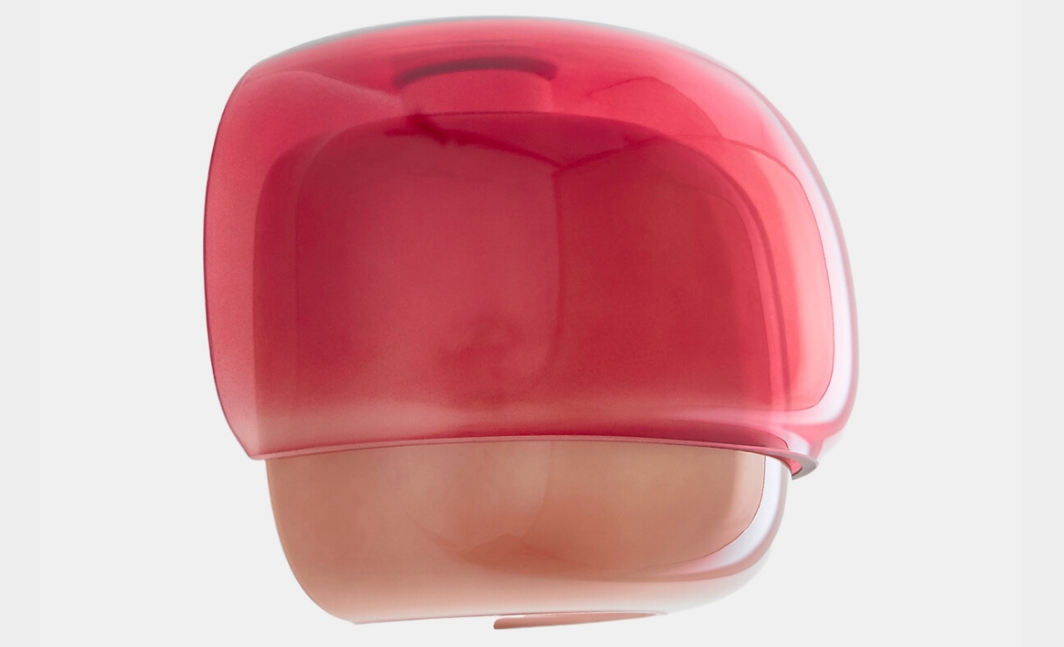 Red colored glass shade