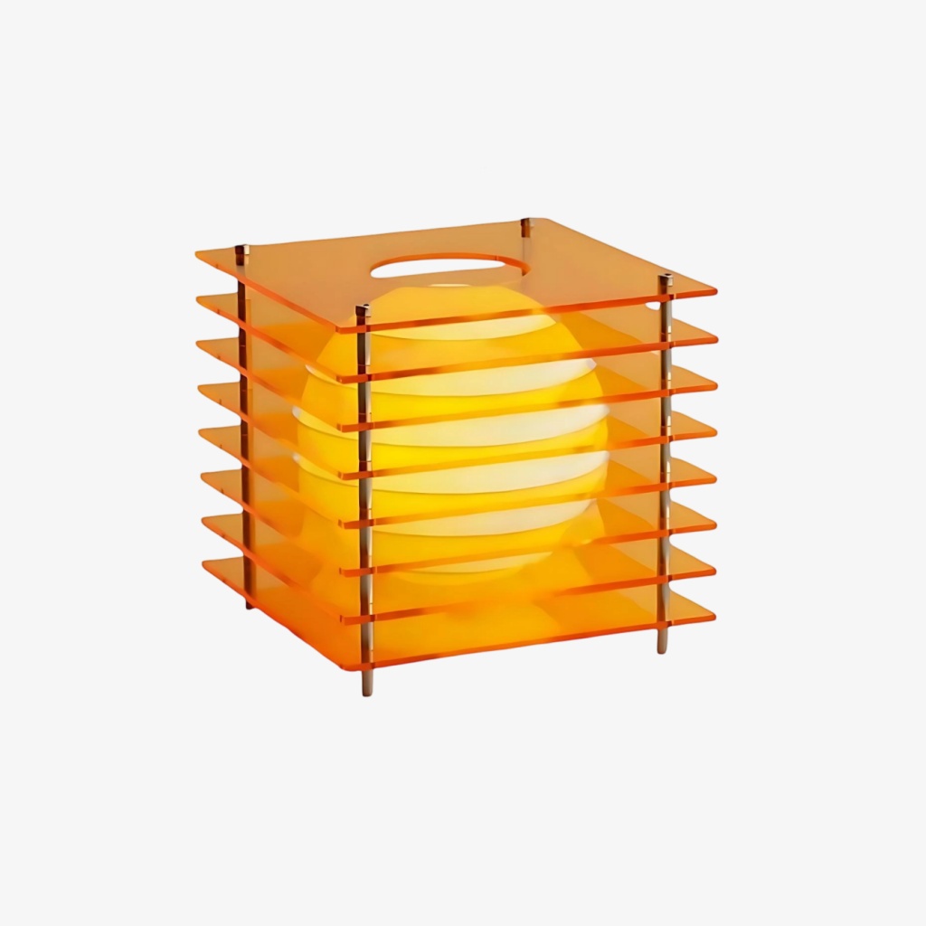 Orange finish for the Sunset Moon Table Lamp
