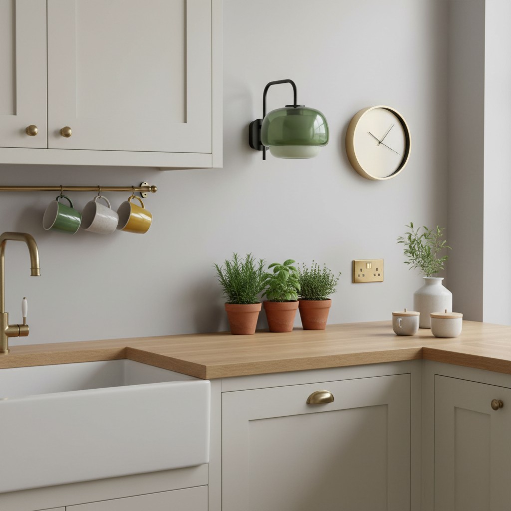 Green Clinco wall lamp in a kitchen scene