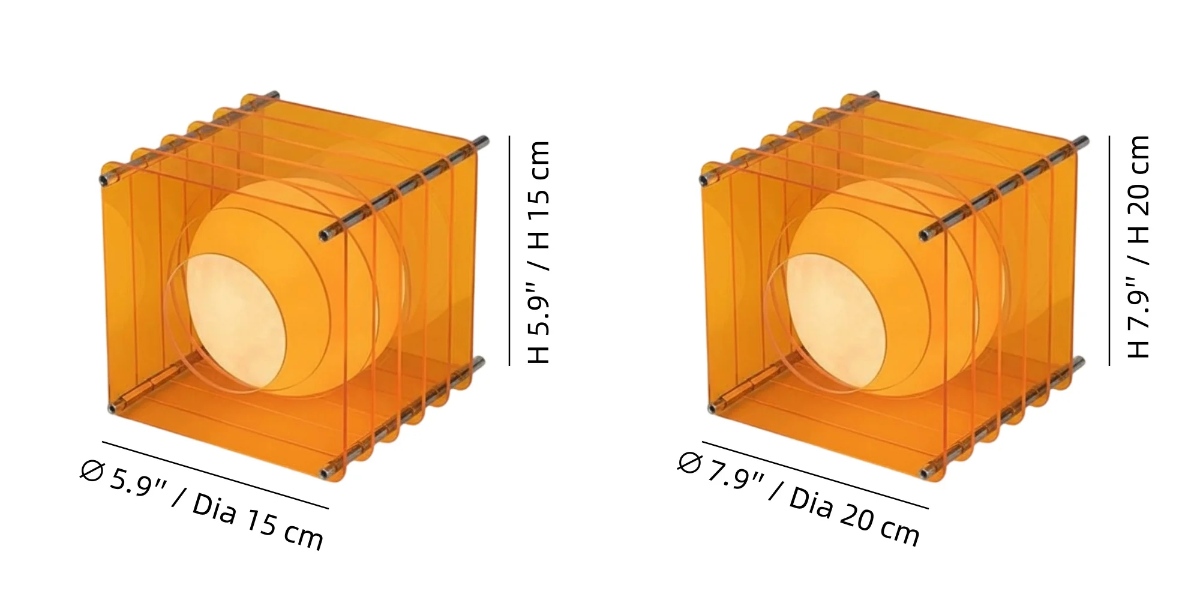 Sunset Moon Table Lamp dimensions