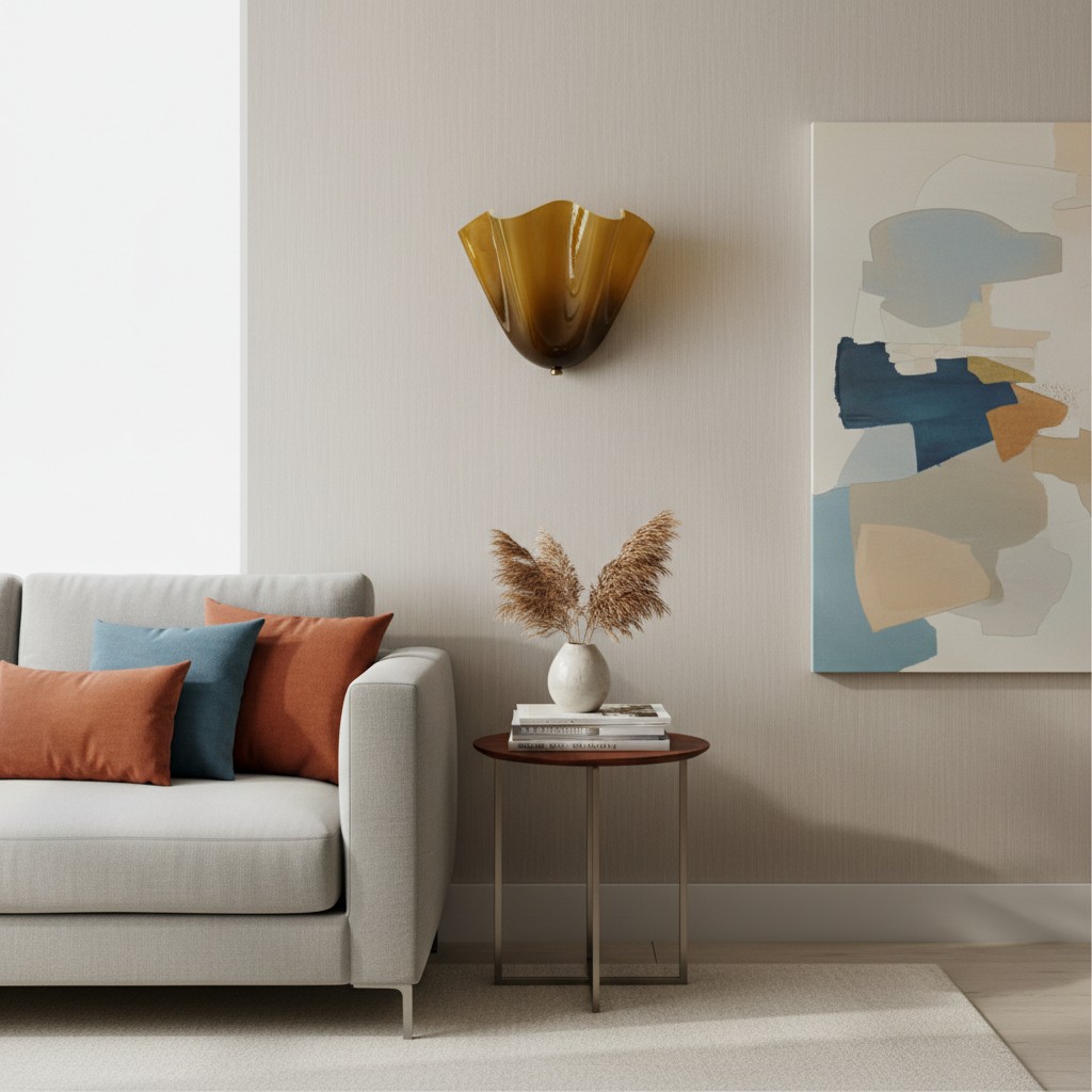 Bellina wall light in a sofa corner scene