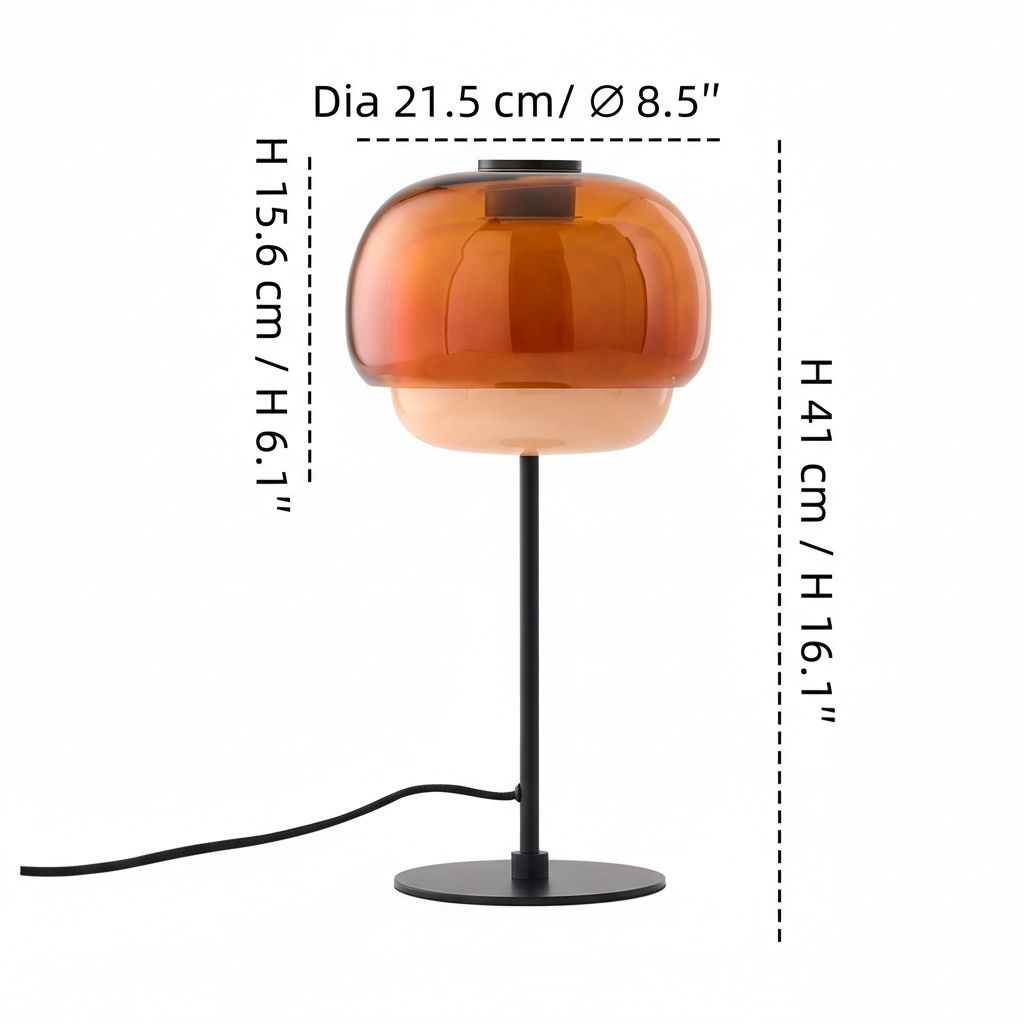 Clinco table lamp product size diagram