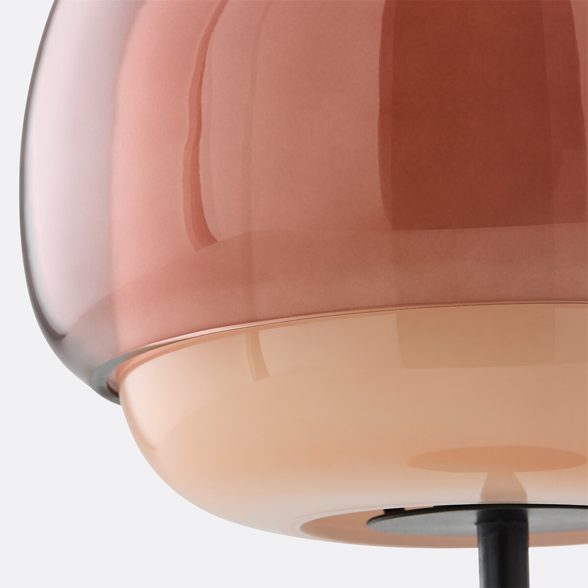 Clinco colored glass double shade close-up