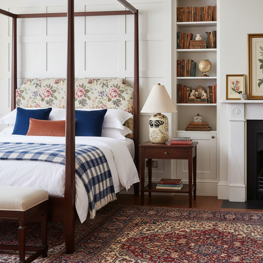 Ceruna table lamp styled on a bedroom nightstand