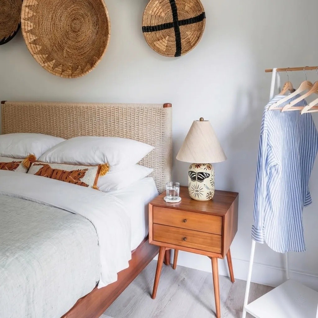 Ceruna table lamp on a bedroom nightstand