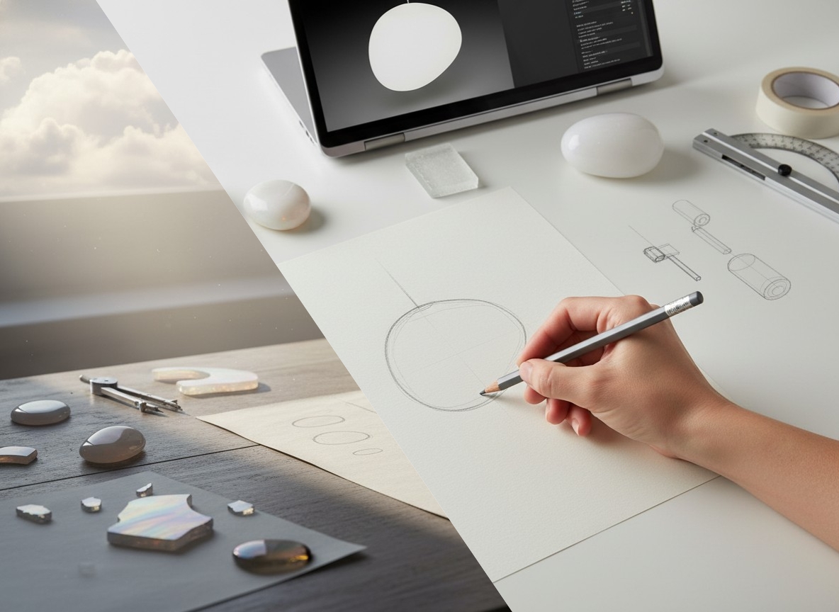 Inspired by the way natural light diffuses through mist and clouds.