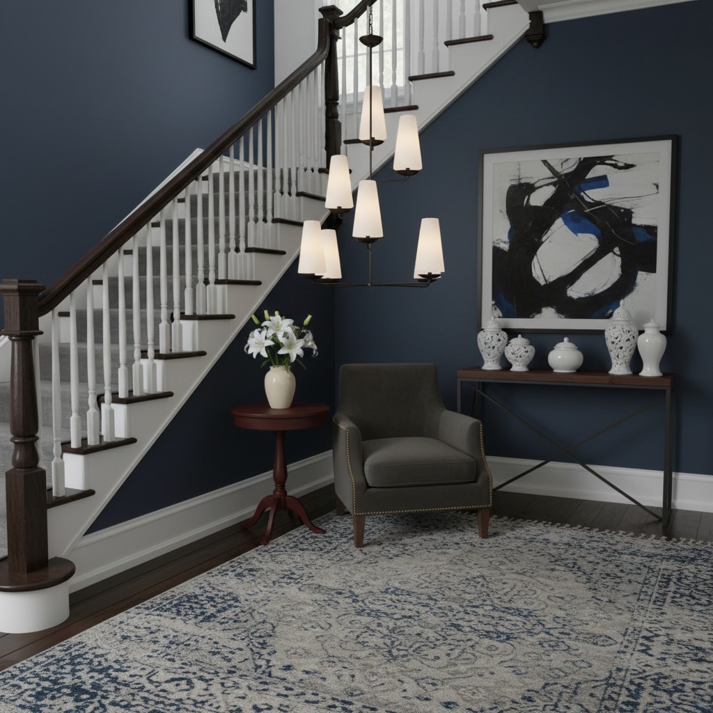 Fontaine Vertical Chandelier stairwell scene