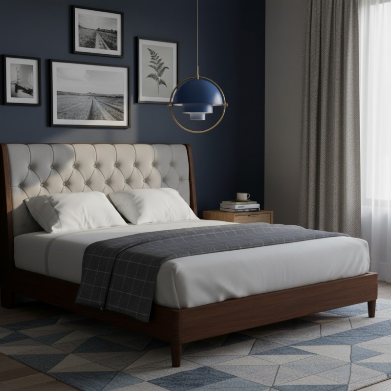 Pendant light bedroom scene