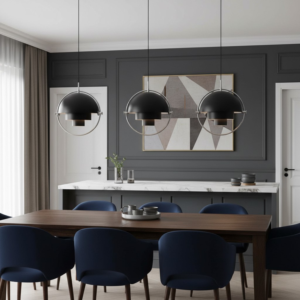 Pendant lights dining display