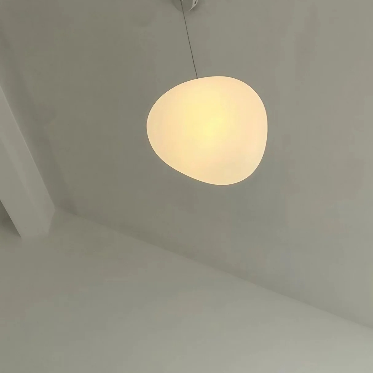 Customer photo of milk glass pendant light