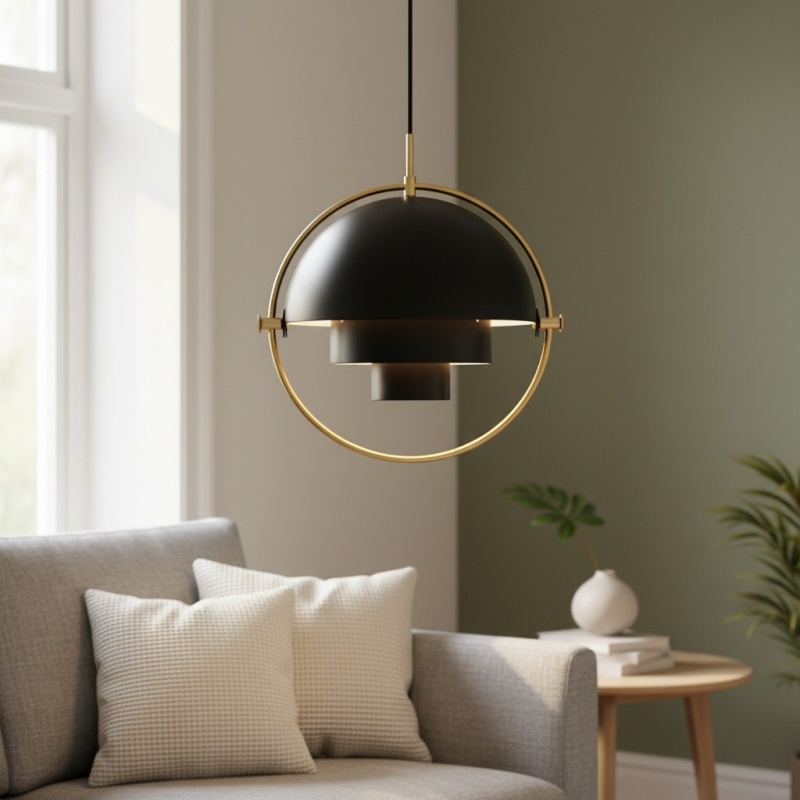 Pendant light living room scene