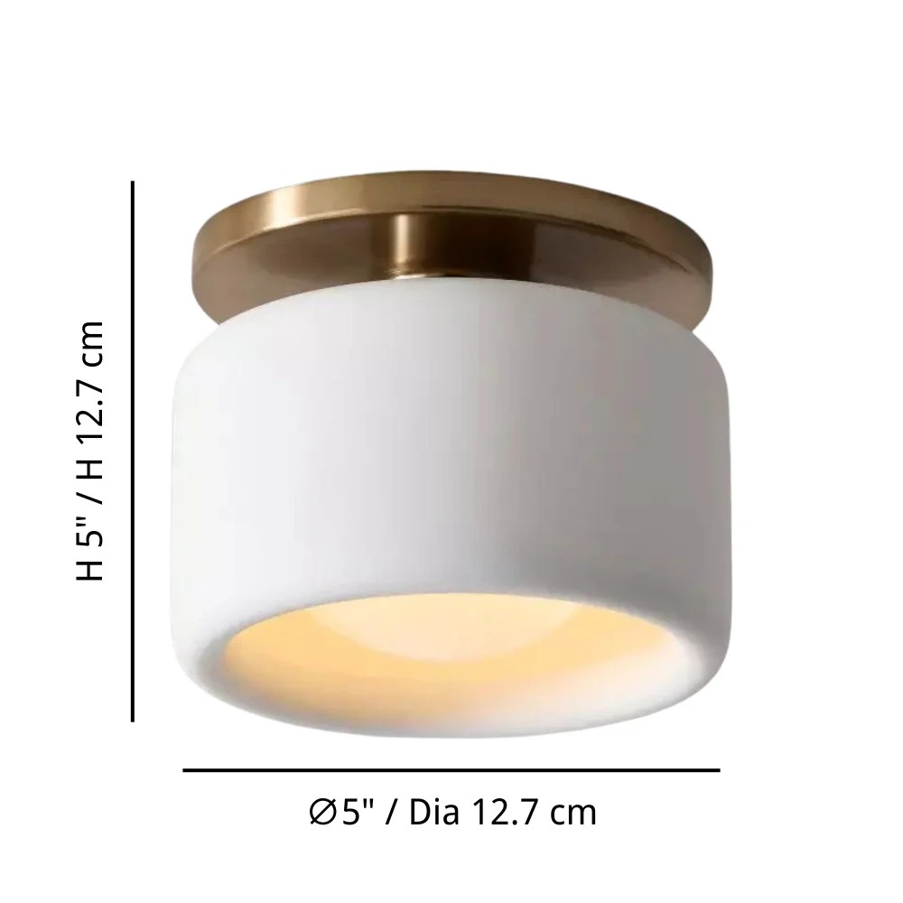 Cerova 5 inch flush mount ceiling light dimensions