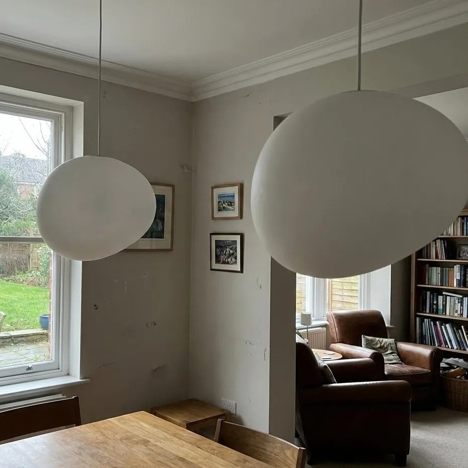 Customer living room photo with pendant lights