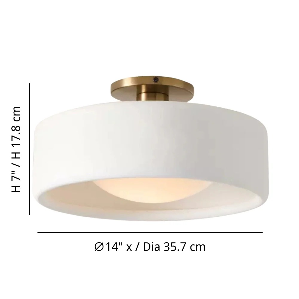 Cerova 14 inch flush mount ceiling light dimensions
