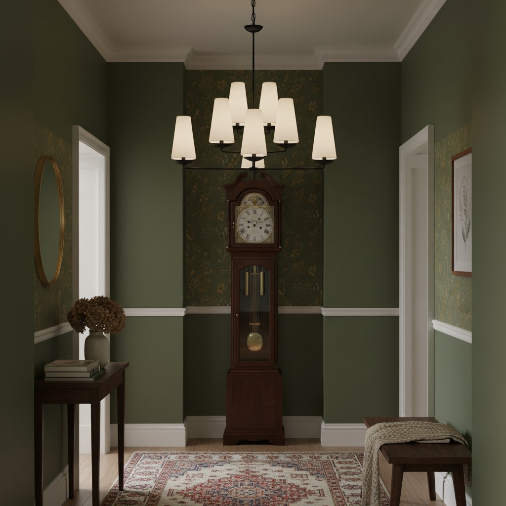Fontaine Vertical Chandelier hallway scene